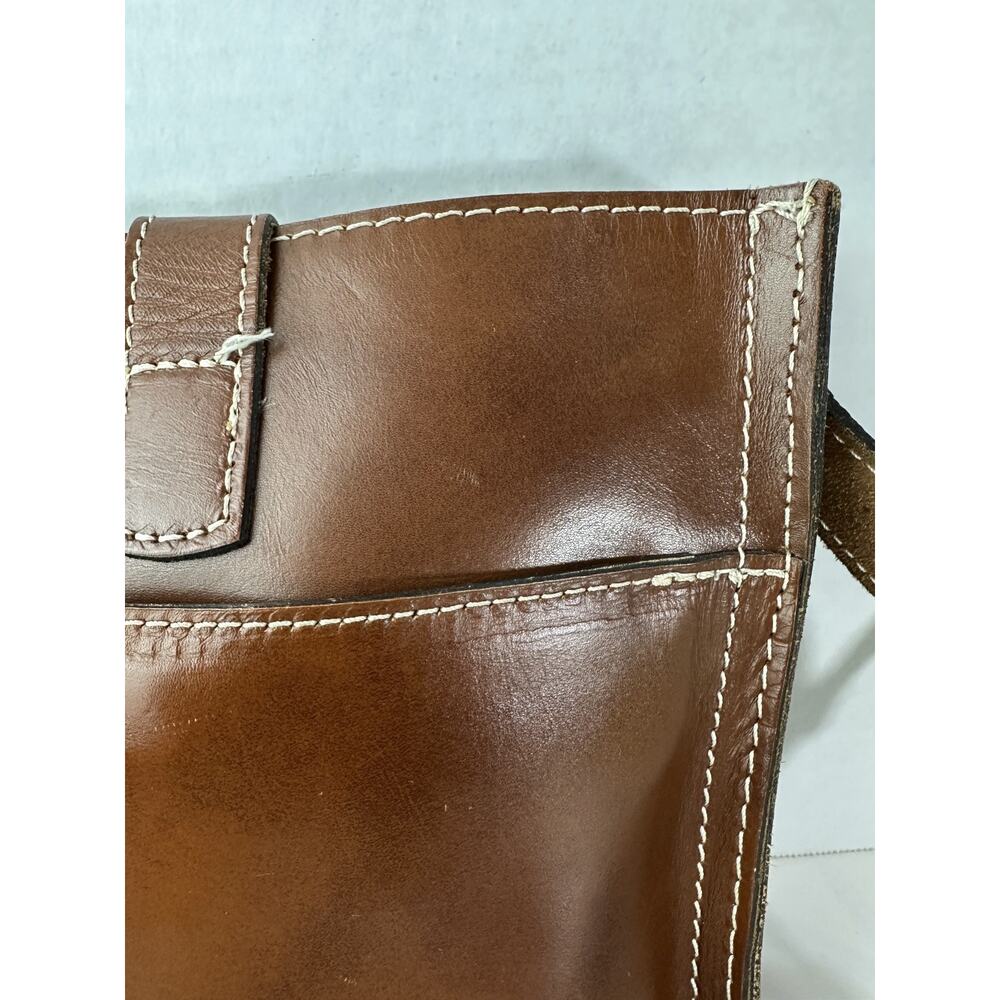 Patricia Nash Venezia Pouch Crossbody Purse Leather Map Print Bag in Brown - Picture 14 of 16